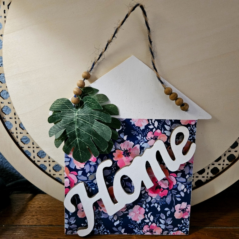 Home Flower Hanging Sign